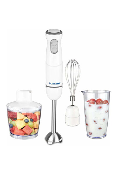 sonashi 4in1 Hand Blender with Detachable Blender Rod and Large Chopper- SHB-184JCW