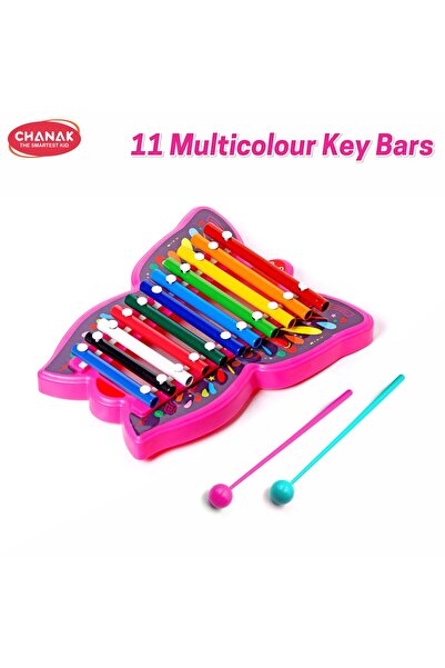 Chanak Musical Butterfly Xylophone Toy for Kids | Non-Toxic Plastic Piano, Ages 3+