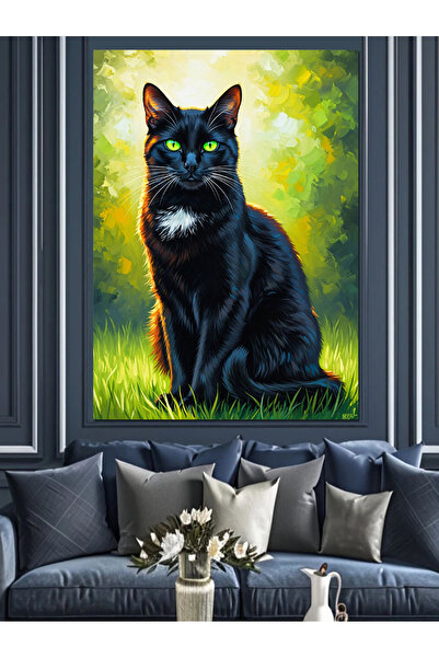 KanvasSepeti Pădurea Verde Pictură în ulei de înaltă calitate texturat Canvas...