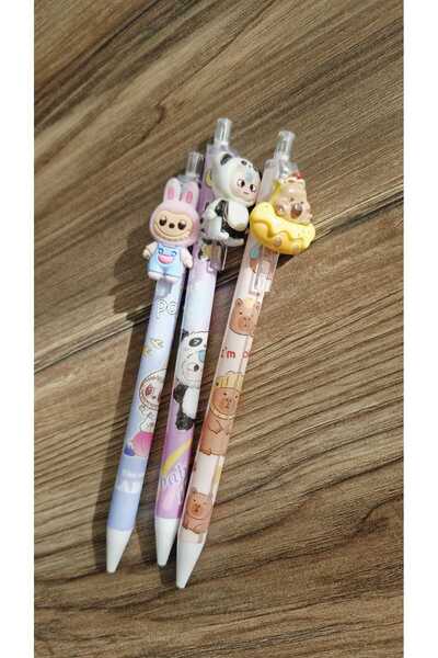 Beyaz Dükkan قلم كابيبارا كرايبايبي لابوبو 3 قطع 0.7 برأس رفيع