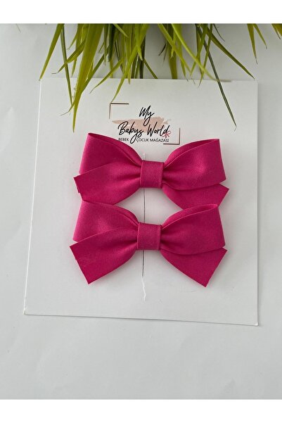 my baby’s world bebek çocuk mağzası Fuşya 2 Li Fiyonk Klips Toka