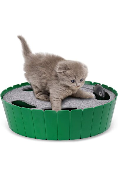 NO BRAND Cat toy, automatic teaser, hunting mouse, exercise, green