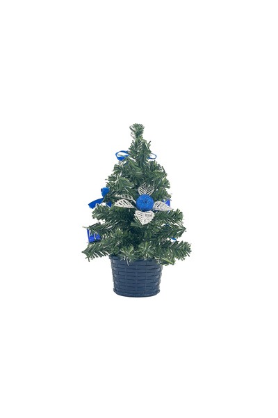 Christmas Magic Decorated Table Tree Blue 20cm