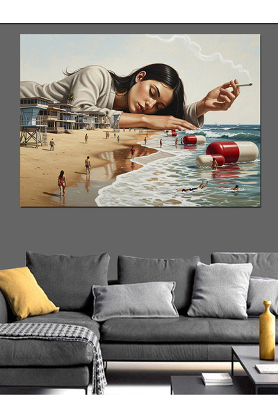 KanvasSepeti Smărtărește-o, pictură în ulei de înaltă calitate d texturat Can...