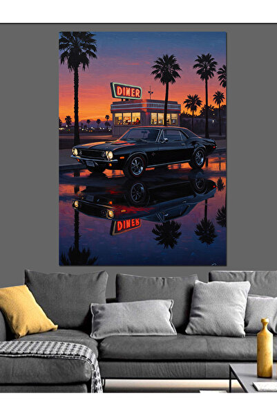 KanvasSepeti Palmieri Pictură în ulei de înaltă calitate texturat Pânză Canva...