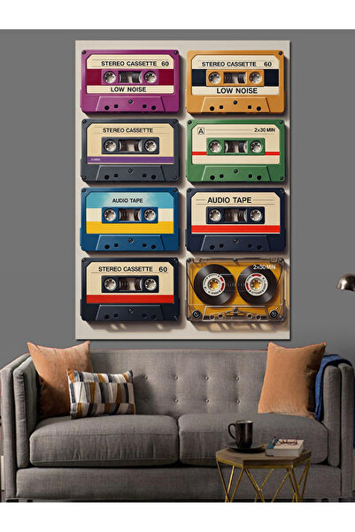 KanvasSepeti Muzică retro Pictură în ulei de înaltă calitate texturat Canvas ...