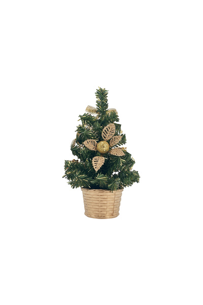 Christmas Magic Decorated Table Tree Gold 20cm
