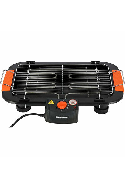 Olsenmark Electronic BBQ Grill 2000w - Black Portable BBQ Grill Small Size Adjustable Thermostat con