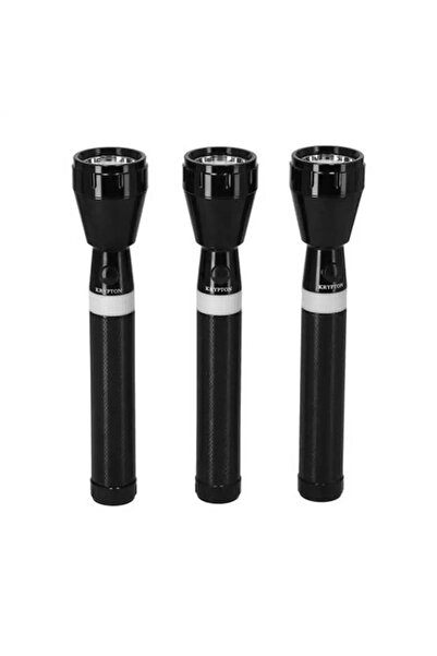 KRYPTON Cree Rechargeable LED Flashlight 3Pcs Set of Torch Ideal for Camping, Trekking & Outdoor Act