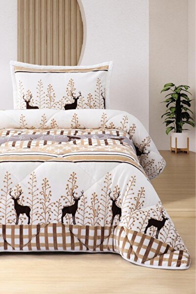 Çeyiz Diyarı Ceylan Single Quilt Set 160X240 cm Beige