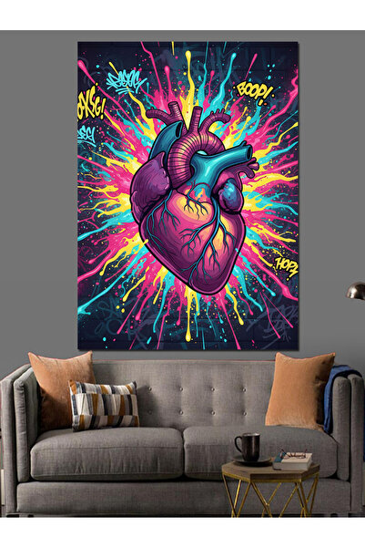 KanvasSepeti ergonomic Heart Pictură în ulei de înaltă calitate texturat Canv...