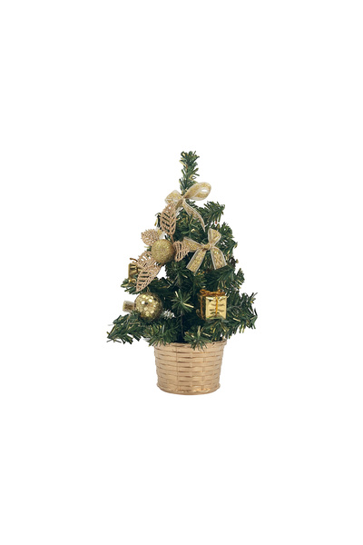Christmas Magic Decorated Table Tree Gold 20cm