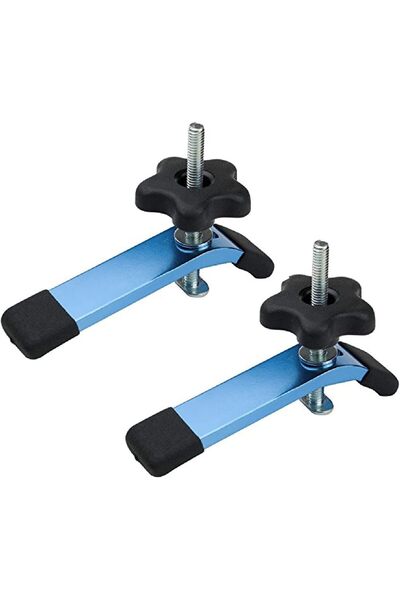 POWERTEC 71168 T-Track Hold Down Clamp for Woodworking, 5-1/2" L x 1-1/8" W, 2 Pack, Black