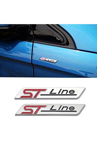 MAF Set of 2 STline emblems for Ford fenders, Silver