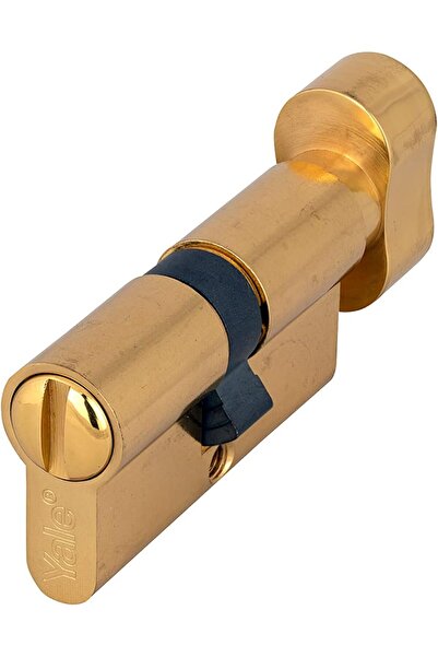 Yale 500 Series Double Euro Profile Cylinder 30+30 Key+Coin Turn, Polished Brass