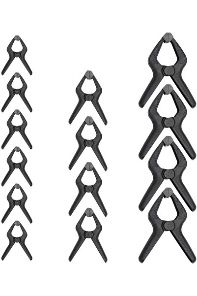 Amazon basics مجموعة مشابك زنبركية من النايلون مكونة من 14 قطعة - 6 قطع 3-3/8...