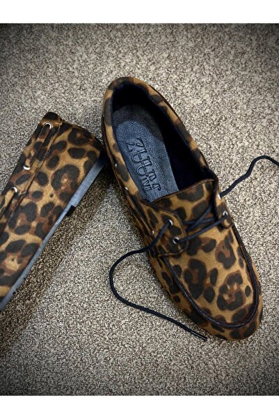 Zuum Дамски обувки Samra Lace-Up Moccasin - Леопард