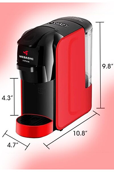 MEBASHI 3-in-1 Multi Capsule Coffee Machine ME-CEM301 (Red) 0.6L 19 Bar 1450W