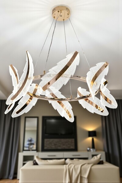 Renkoled Aydınlatma 3 Renk Işıklı Modern Sarkıt Led Avize Salon,oda ,mutfak hol