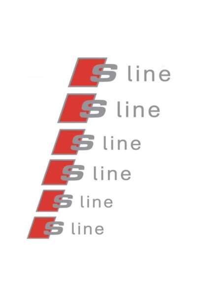 MAF Set de 6 autocolante Audi S line pentru etriere, albe