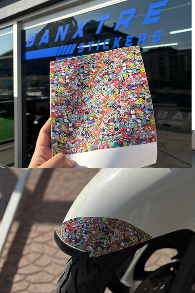 Banxtre Motosiklet ve Kask için Hellaflush Dekor Kaplama (Hasarlı Bölgelere Ö...