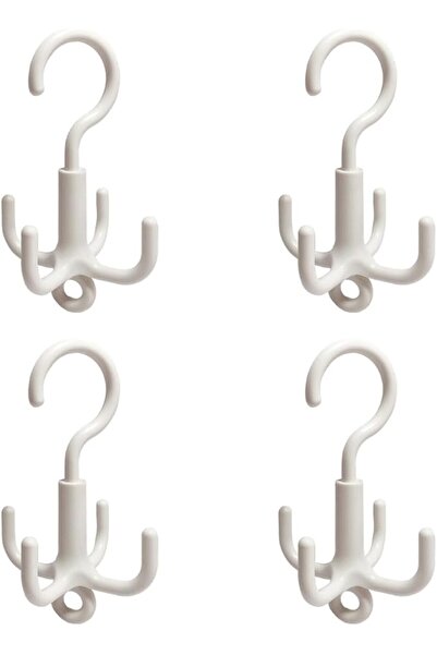 Arabest Pack 4 Closet Organizer Space Saver, 4 Claws 360 Degree Rotatable Han...