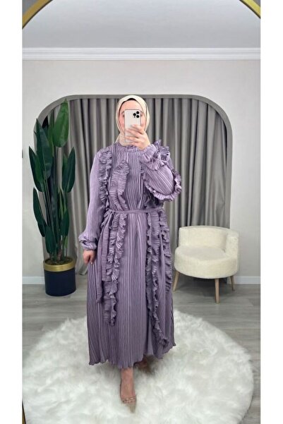 Thebomb فستان شيفون مكشكش من SU