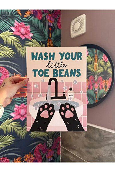 512 STORE Modern Estetik Banyo Tuvalet Tasarım Çerçevesiz Afiş Kuşe Kağıt Pos...