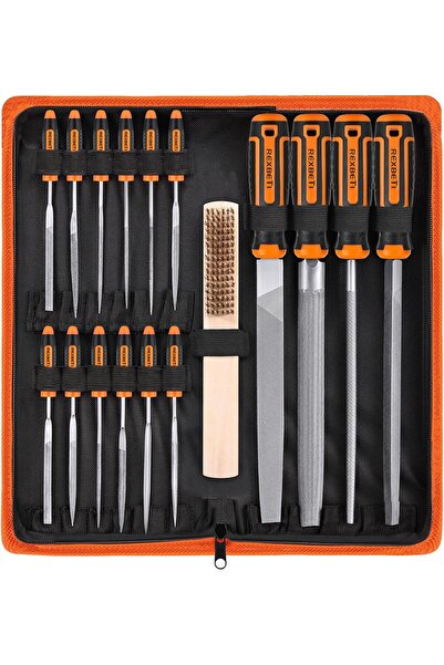 REXBETI مجموعة ملفات معدنية مكونة من 25 قطعة، مصنوعة من فولاذ سبائكي مطروق على شكل T12