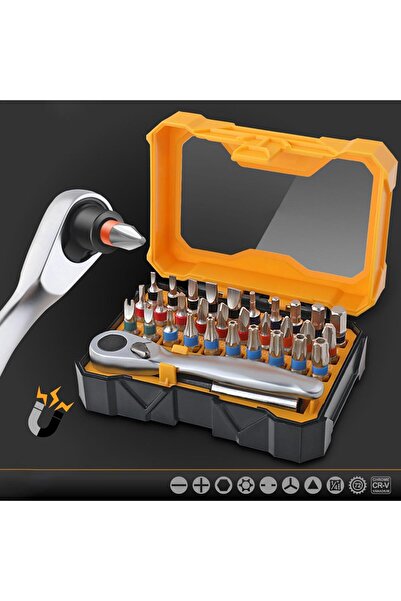 KASTWAVE Precision Screwdriver Set, 32-Piece Kit With Ratchet Screwdriver