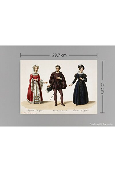 VreauPoster Poster A4 Costume designs for Les Huguenots Carton 250gr
