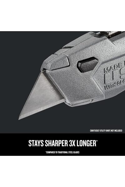 CraftSman Utility Knife Blades, 100 Pack, For Drywall, Leather, Rubber and More (CMHT11921A)