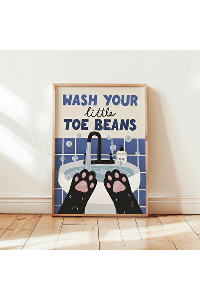 512 STORE Modern Estetik Banyo Tuvalet Tasarım Çerçevesiz Afiş Kuşe Kağıt Pos...