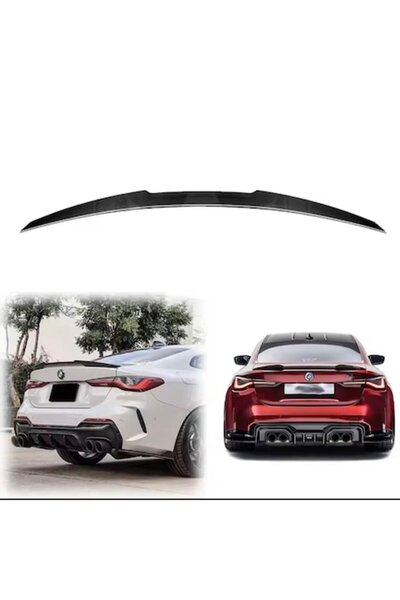 MAF rear trunk spoiler, BMW 4 Series Coupe G22, Glossy Black, ABS Plastic
