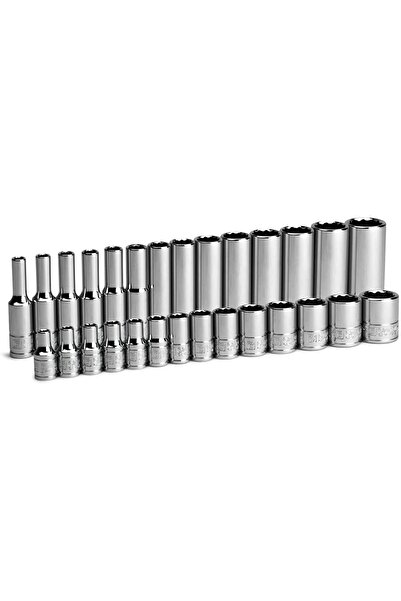 Capri Tools 1/4 in. Drive 12-Point Shallow and Deep Socket Set, Metric, 4 to ...