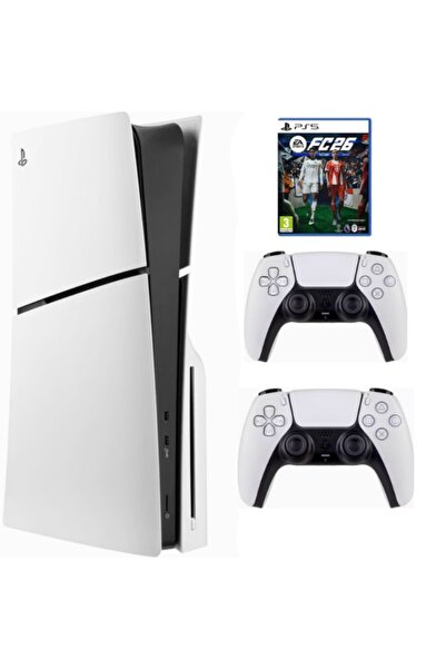 Sony Playstation 5 slim cd cfı-2116 EN YENİ versiyon. + 2 Dualsense + fc26 ( İTHALATÇI GARANTİLİ )