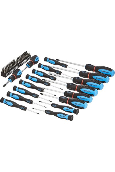 Amazon basics 58-Piece Screwdriver Set - Precision Slotted, Phillips, Torx