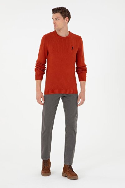 U.S. Polo Assn. Men's Slim Fit Crew Neck Tile Sweater