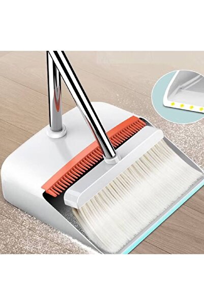 NKX Set of 2 Compact Long Handle Upright Dustpan ,Broom Sweep and Wet Floor Mop