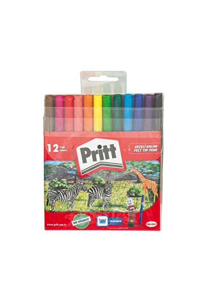 Pritt 1687976 Keçeli Boya Kalemi 12 Adet - Karışık Renk