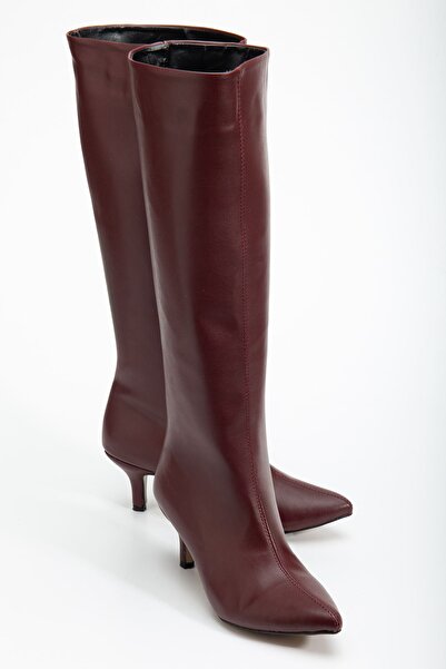 Budi Syt-2025 Burgundy Leather Casual Women's Boots