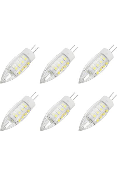 NALACAL G4 5W LED Bulbs 6 Pack, 500 Lumens, 6000K, AC 220V, Non-Dimmable