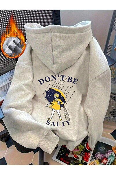 ZEMLİYA Hanorac cu glugă – Căptușeală interioară termică, imprimeu grafic în ...