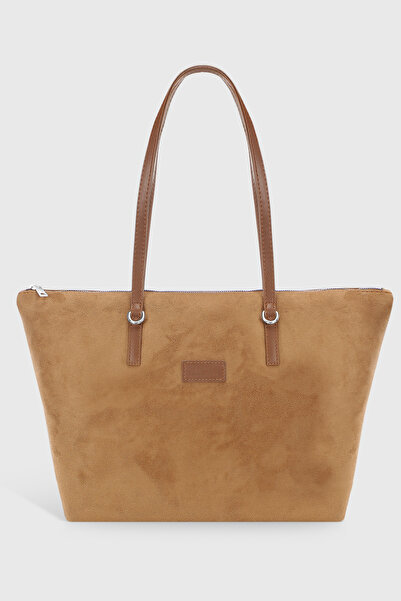 Housebags Süet Taba Shopper Çanta 217
