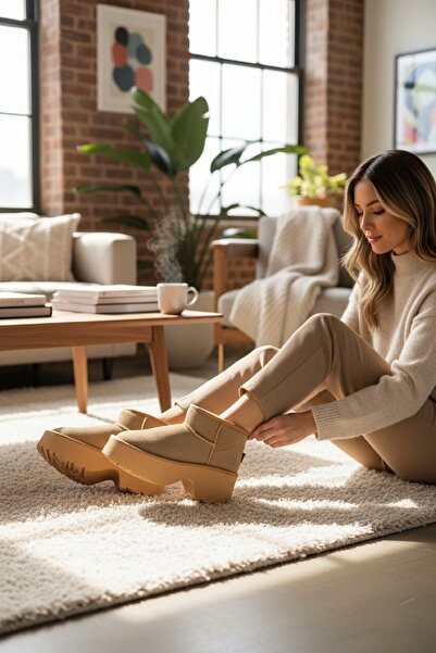 KUUM LONDON Kumm London Women's Mink Heeled Fur Boots Km781