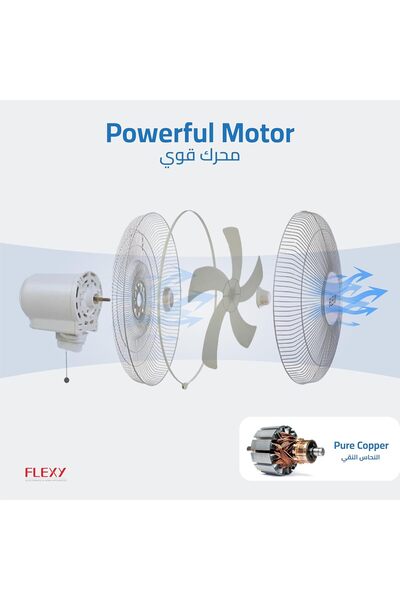 flexy 16 Inch 60W High Airflow Wall-Mounted Electric Fan