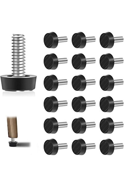 Generic Furniture Levelers, 20 Pcs 1/4" UNC Thread Adjustable Leg Levelers Sc...