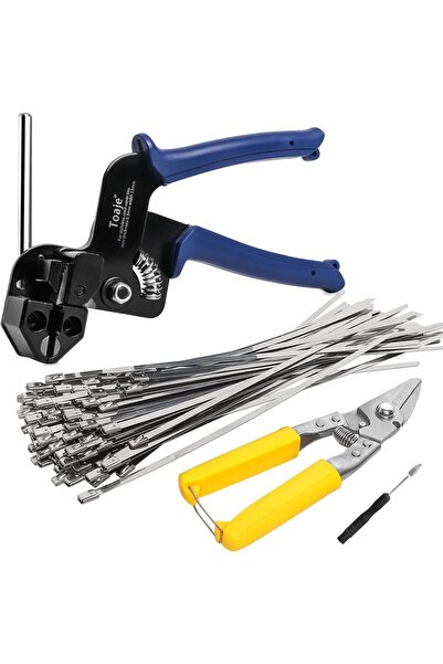 SYOSI مجموعة أدوات ربط الكابلات المعدنية، مجموعة أدوات ربط الكابلات القابلة ل...