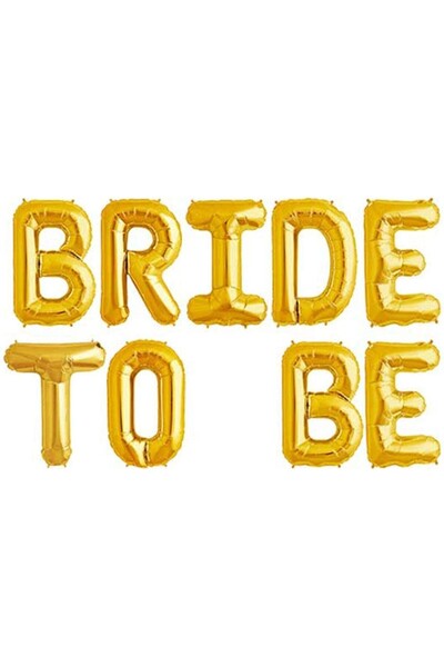 baloanepetrecere.ro BRIDE TO BE Gold Foil Balloons - 340x40 cm