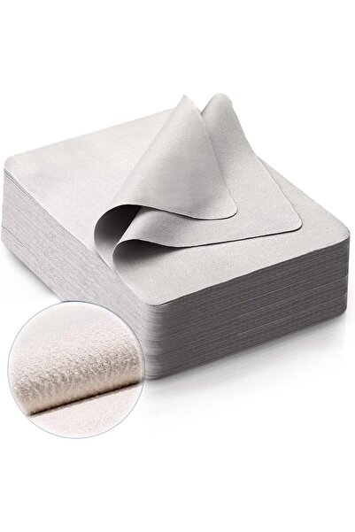 SYOSI Eyeglasses Cleaning Cloth, Suede Lens Cloth for Glasses, Phones, Screens, Camera (50 PCS, Grey
